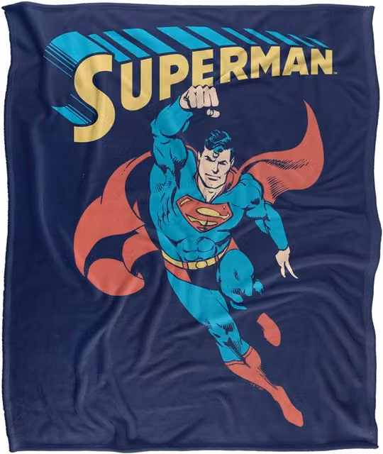 Warner Bros. Superman Superhero Super Soft Silky Touch Fleece Throw Blanket, Multicolour, W: 127.0 cm x L: 152.4 cm – 6