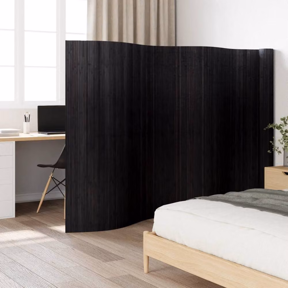 Berkfield Home Black Bamboo Room Divider, H 165 cm x W 800 cm – 2