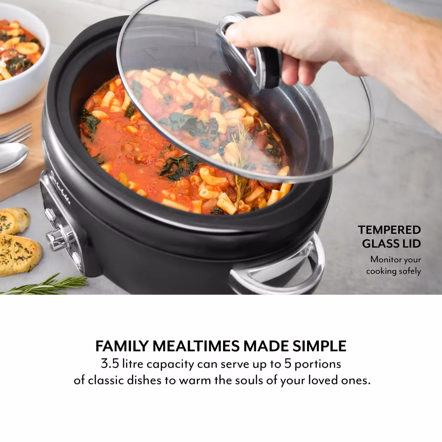 Tower Core Slow Cooker, 3.5 l, 200 W, Black, SLT16010BLK – 4