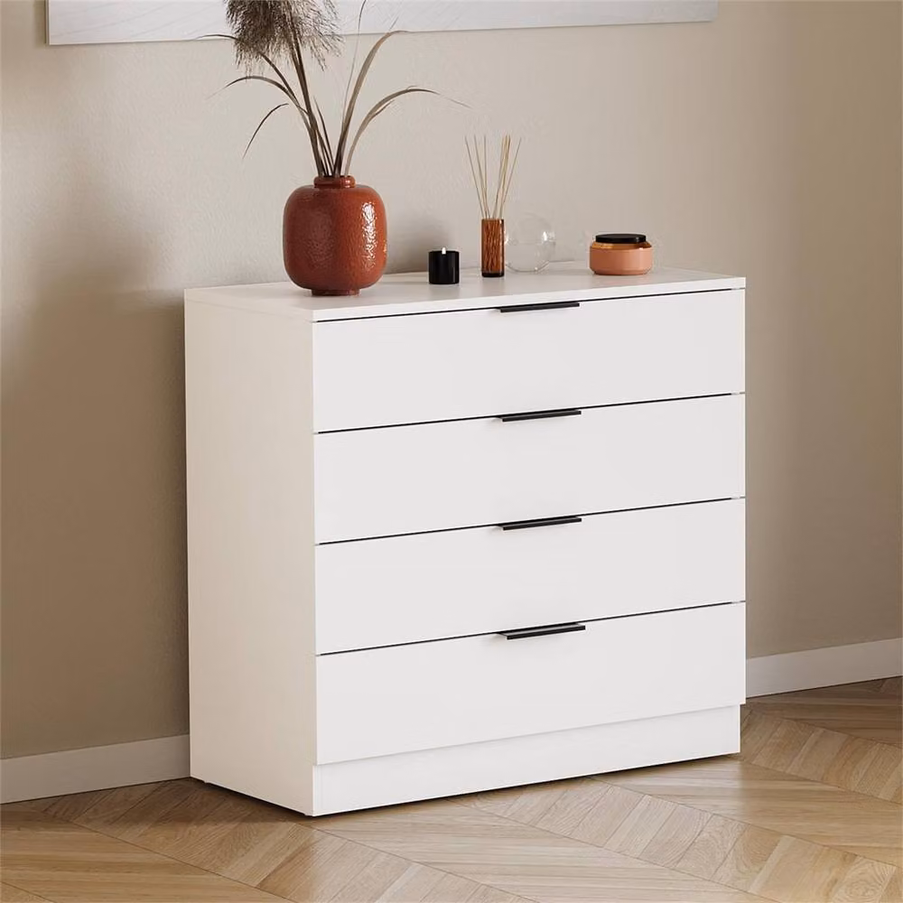 Kelvenix Modern White 4 Drawer Bedroom Chest of Drawers – 2