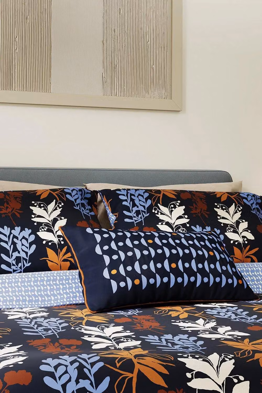 Helena Springfield Frey Reversible Cotton Duvet Cover and Pillowcase Set in Blue, Single, W: 90 cm, H: 200 cm – 2