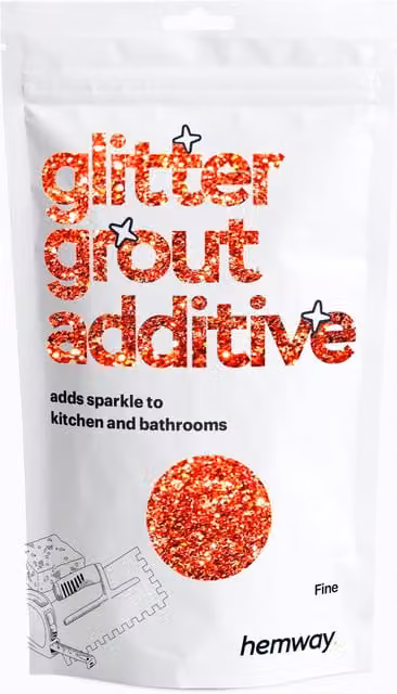 Hemway Red Holographic Glitter Grout Additive, Fine 100g
