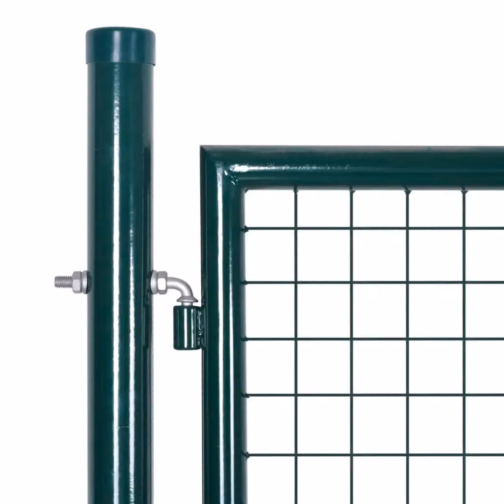 Berkfield Home Green Galvanised Steel Garden Mesh Swing Gate, W: 289 cm, H: 175 cm – 4