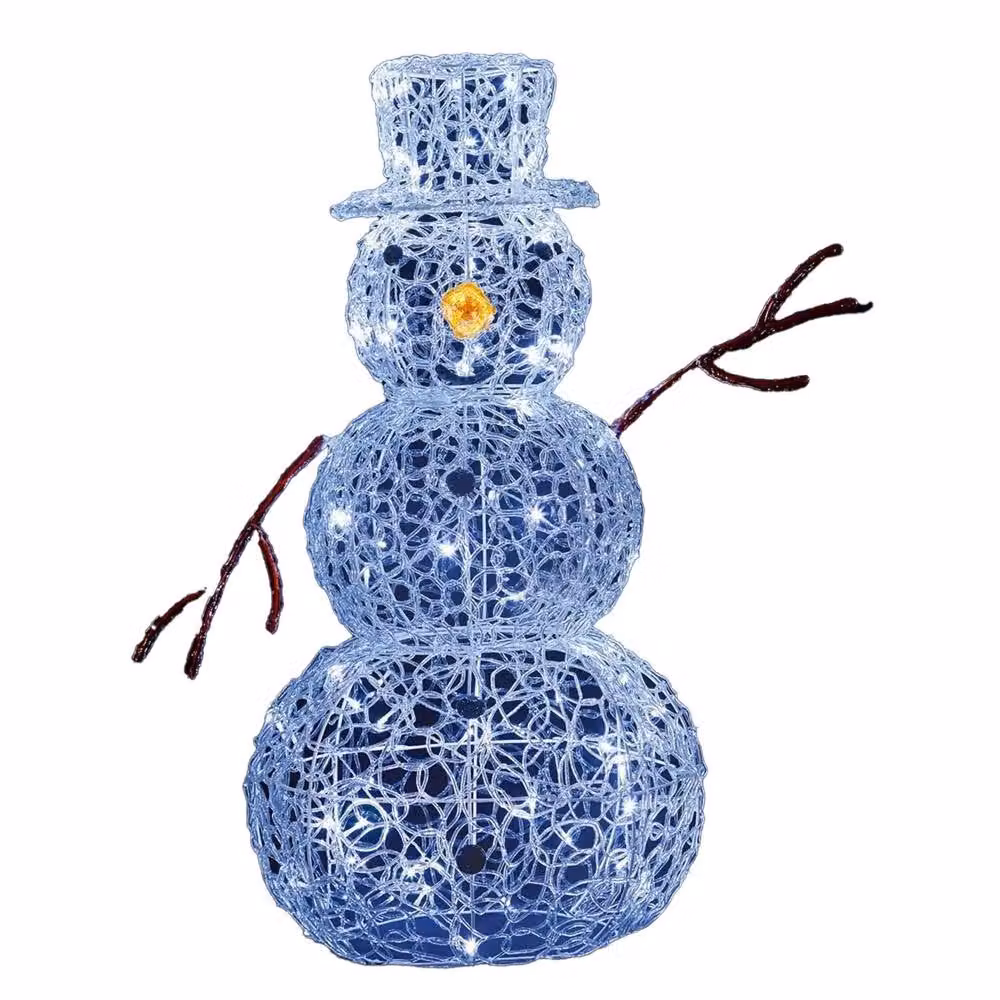 Premier White Acrylic LED Snowman – 2