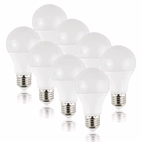 MiniSun Pack of 8 High Power 6W LED E27 GLS Energy Saving Bulbs, Warm White 3000K – 1