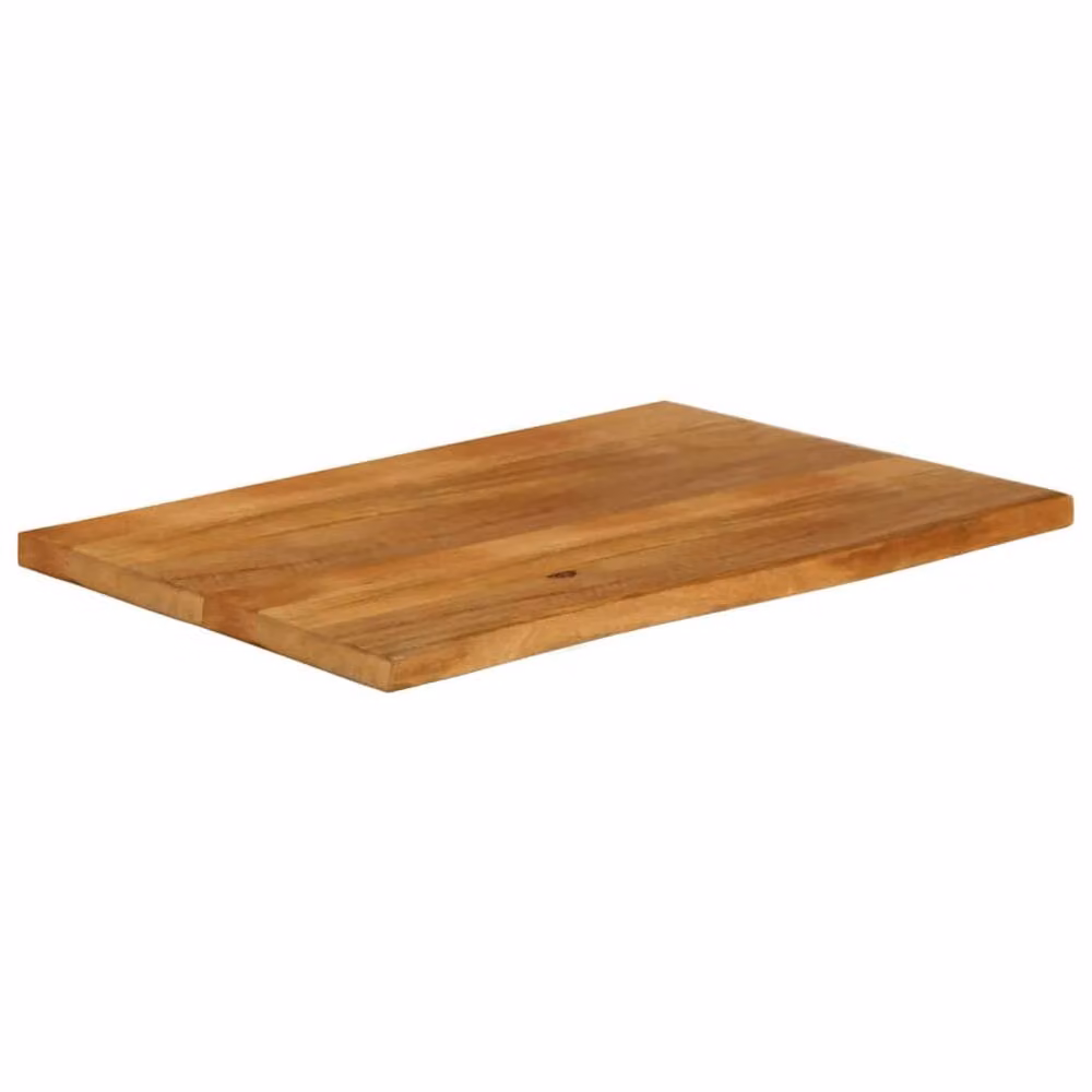 Berkfield Home Table Top Live Edge Solid Mango Wood in Brown, W: 110 cm, D: 60 cm, H: 2.5 cm – 2