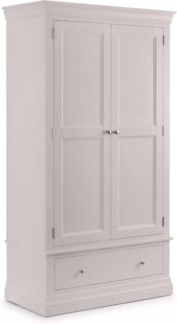 Cheshire Ardena Modern 2 Door and 1 Drawer Wardrobe in Matt Light Grey – 1