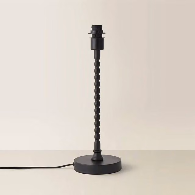 FORGEVIO Modern Metal Table Lamp Base in Black
