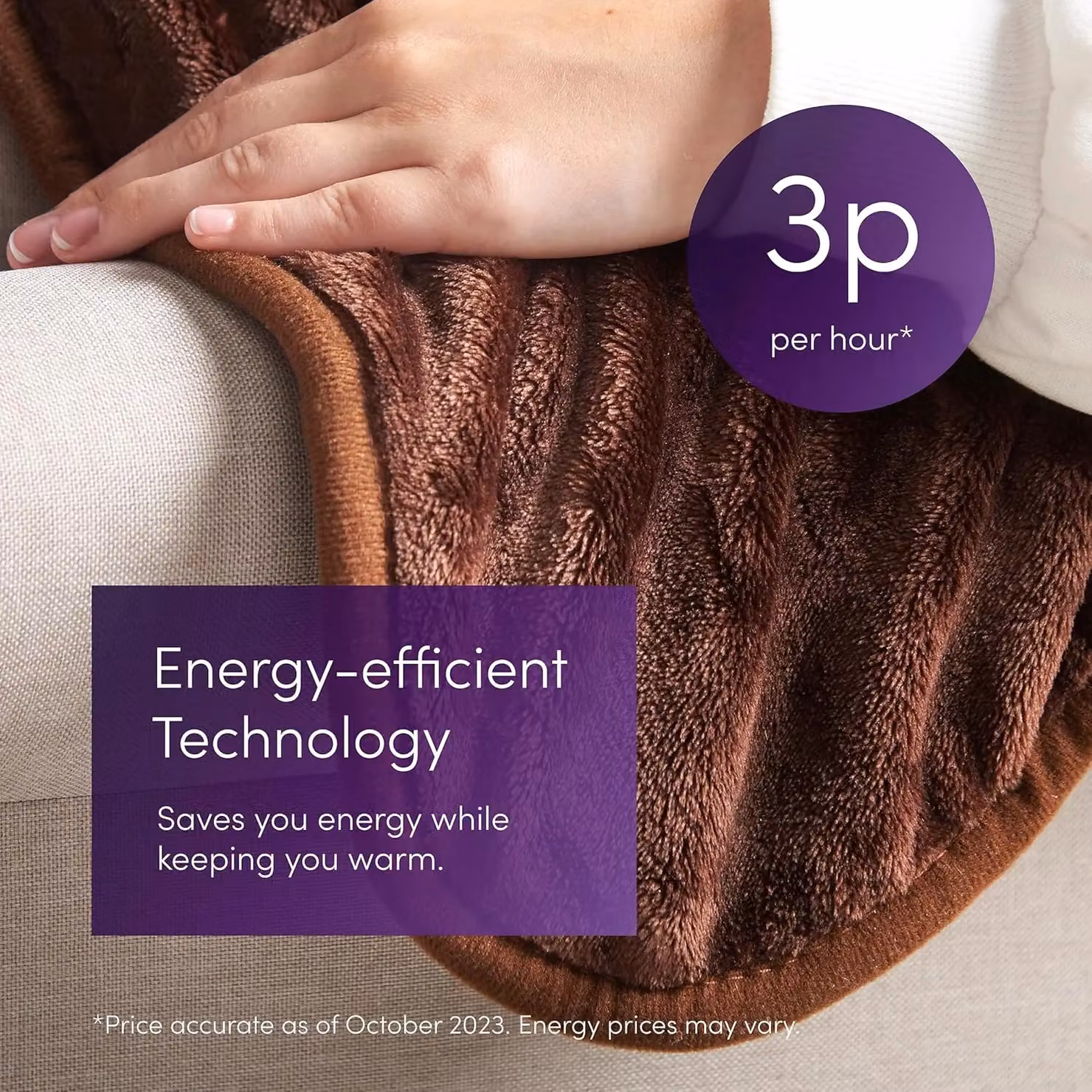 Emperial Brown Soft Fleece Heated Electric Blanket with 9 Hour Timer, W/D/H: 130 x 160 cm – 4