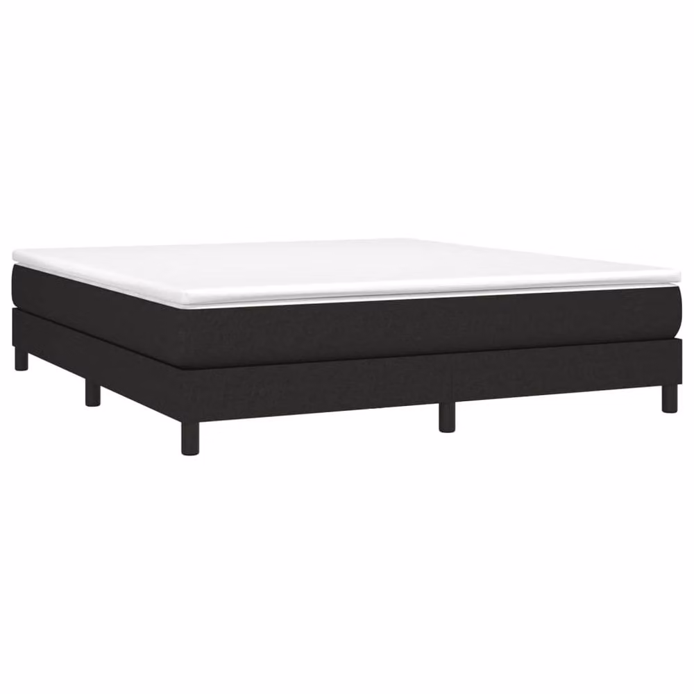 Berkfield Home Upholstered Box Spring Bed Frame, Black, W: 180 cm, D: 200 cm – 3