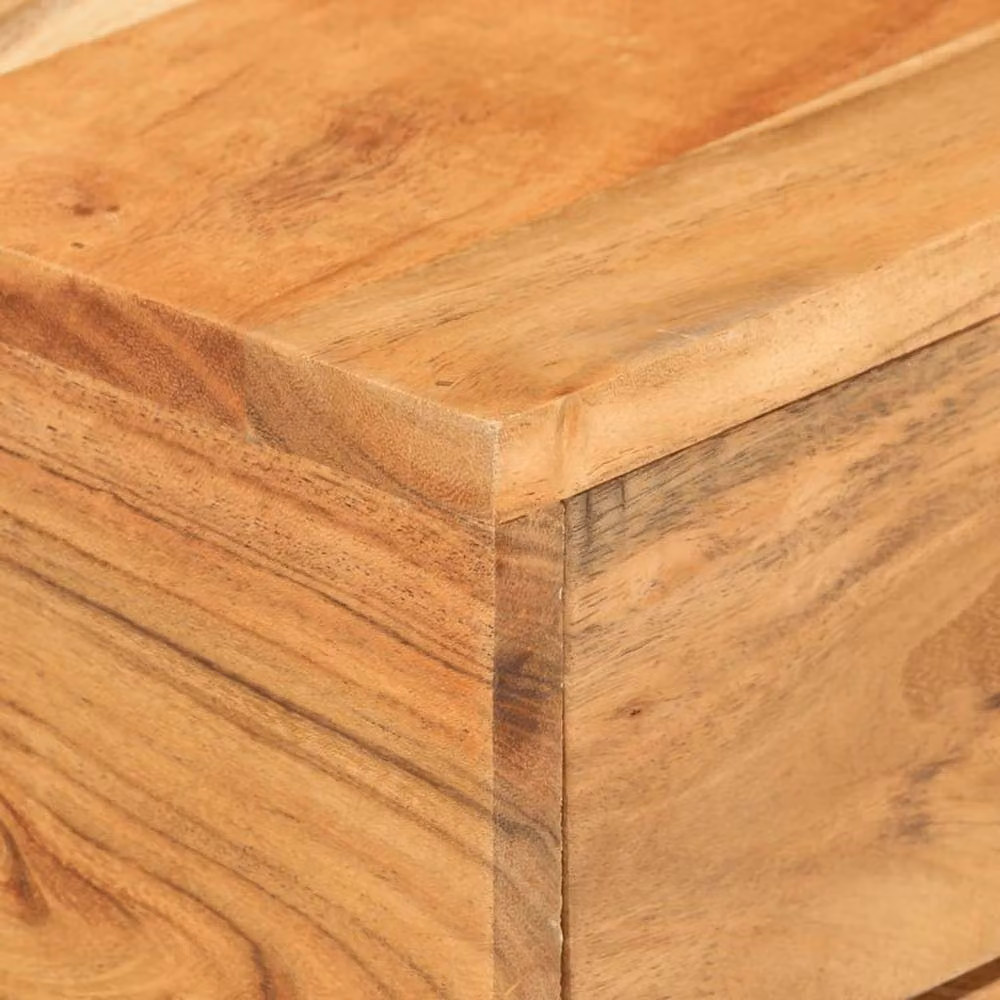 Berkfield Home U-Shaped Side Table in Brown Solid Acacia Wood, W/D/H: 45 x 30 x 61 cm – 3