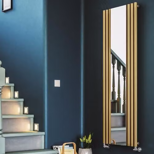 Terma Gold Brass Steel Radiator, H 180 cm x W 59 cm – 1