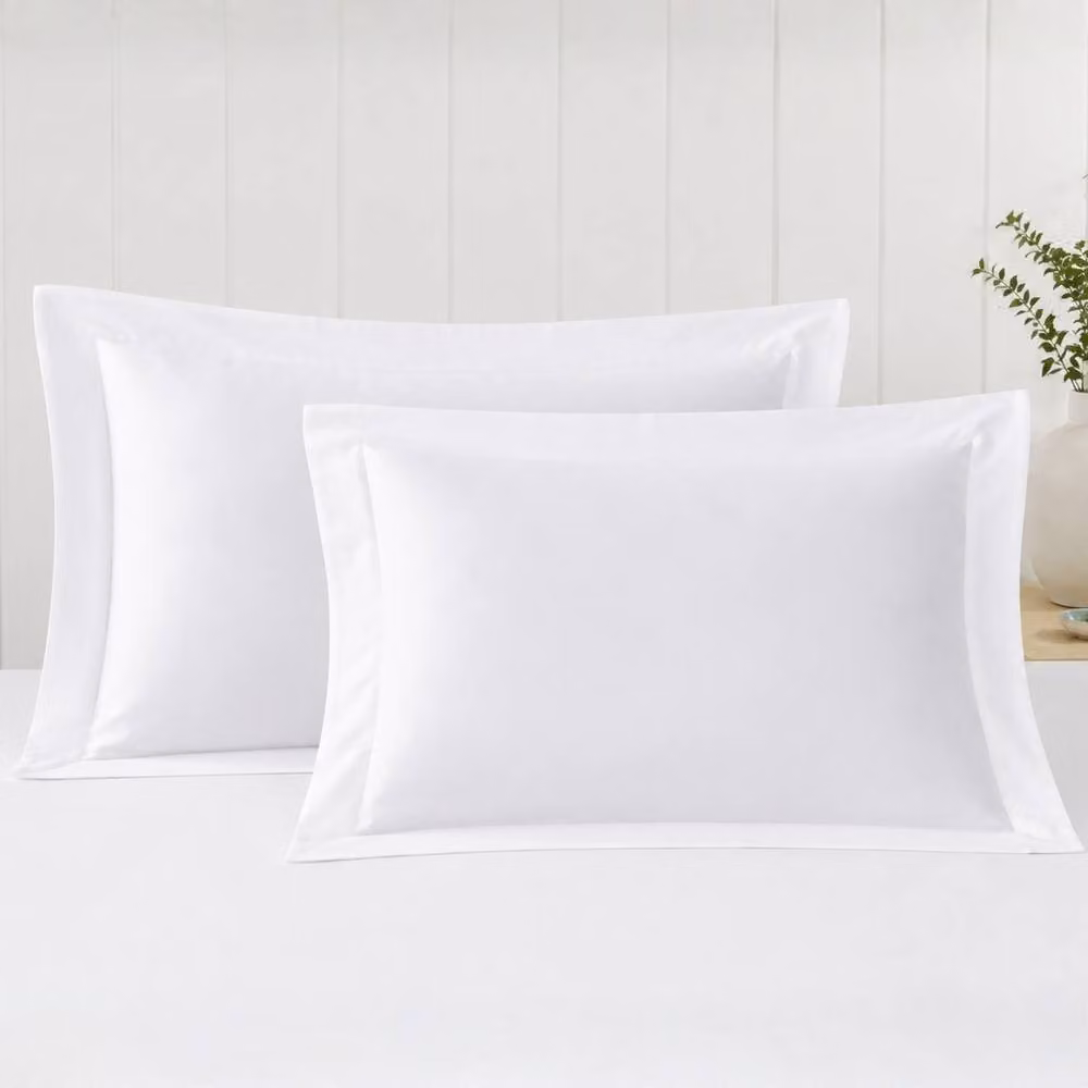 Pamposh 500 Thread Count Egyptian Cotton Sateen Duvet Cover Set, White, W/H: 180 x 200 cm – 3