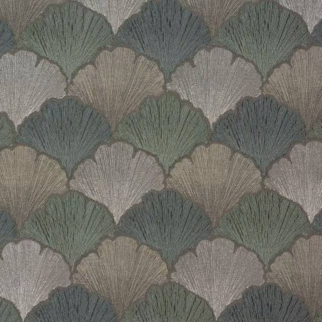 Terrys Floral Fabric in Seafoam Blue and Green