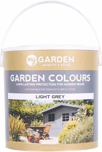 My Garden Matt Wood Paint in Grey, 2.5 l