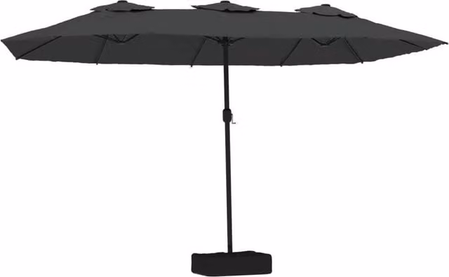 Berkfield Home Double-Head Cantilever Parasol in Anthracite Grey, W: 449 cm, H: 245 cm – 1
