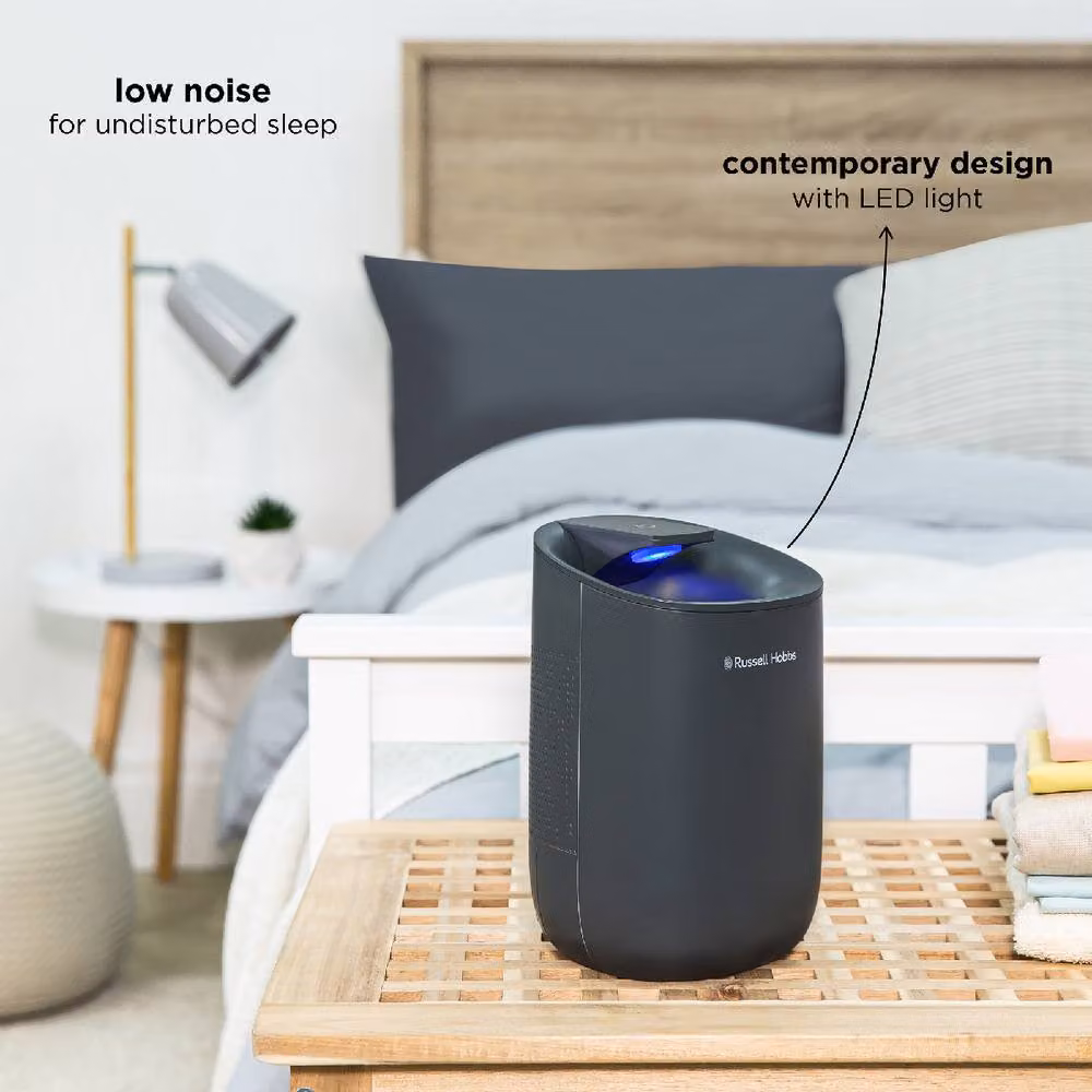 Russell Hobbs Grey Dehumidifier with LED Lighting and Auto Cut Off, 600ml, RHDH1061 – 4