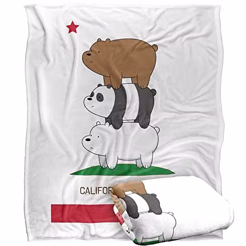 LOGOVISION White Fleece Throw Blanket, W/D/H: 152 x 127 cm – 1