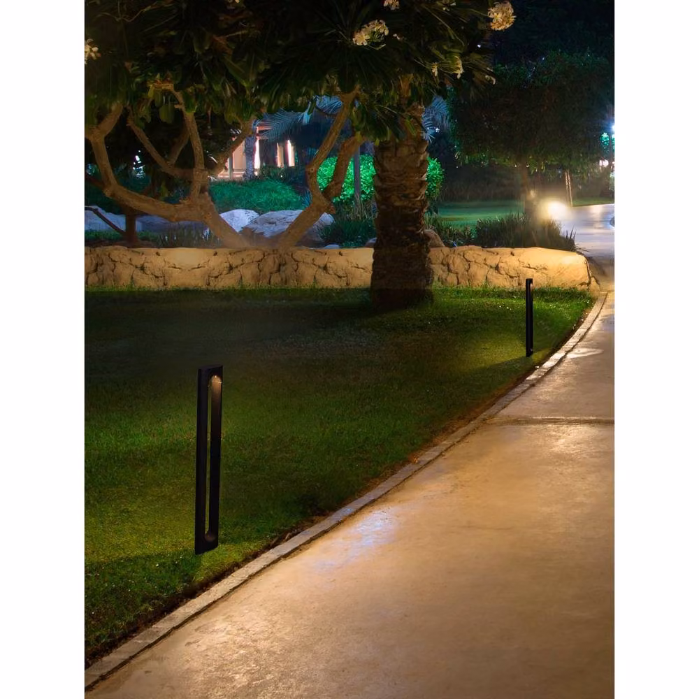 Netlighting Dira Outdoor LED Bollard in Grey, 6W, 257lm, 3000K, IP65 – 2