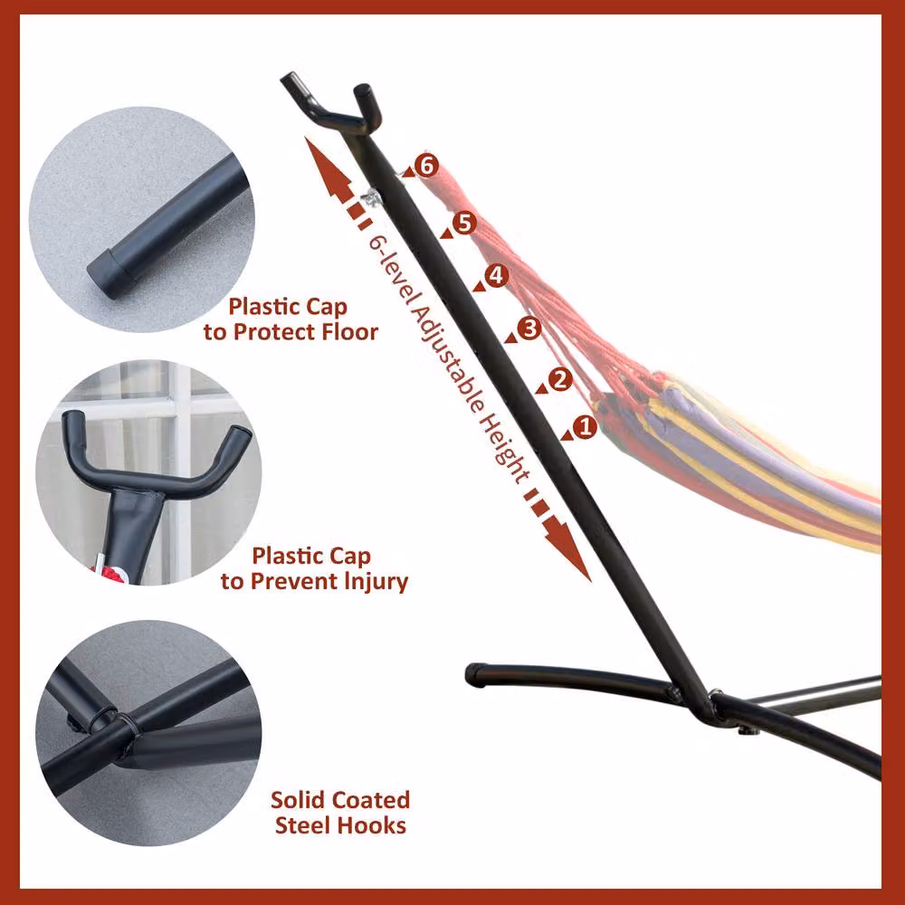 Outsunny Metal Hammock Stand Frame in Black – 4