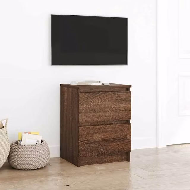 Berkfield Home Brown Oak TV Cabinet W/D/H: 40 x 35 x 54 cm