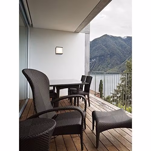 Netlighting Kubick Modern Cube Outdoor Wall Light in Grey with E27 Socket and IP44 Rating – 3