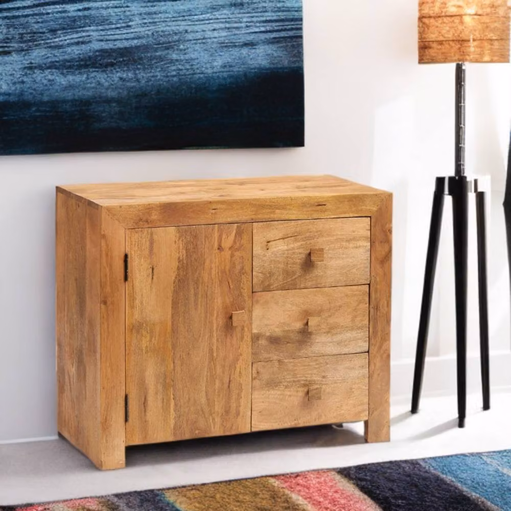 IH Design Asho Light Mango 3 Drawer Sideboard in Brown – 2