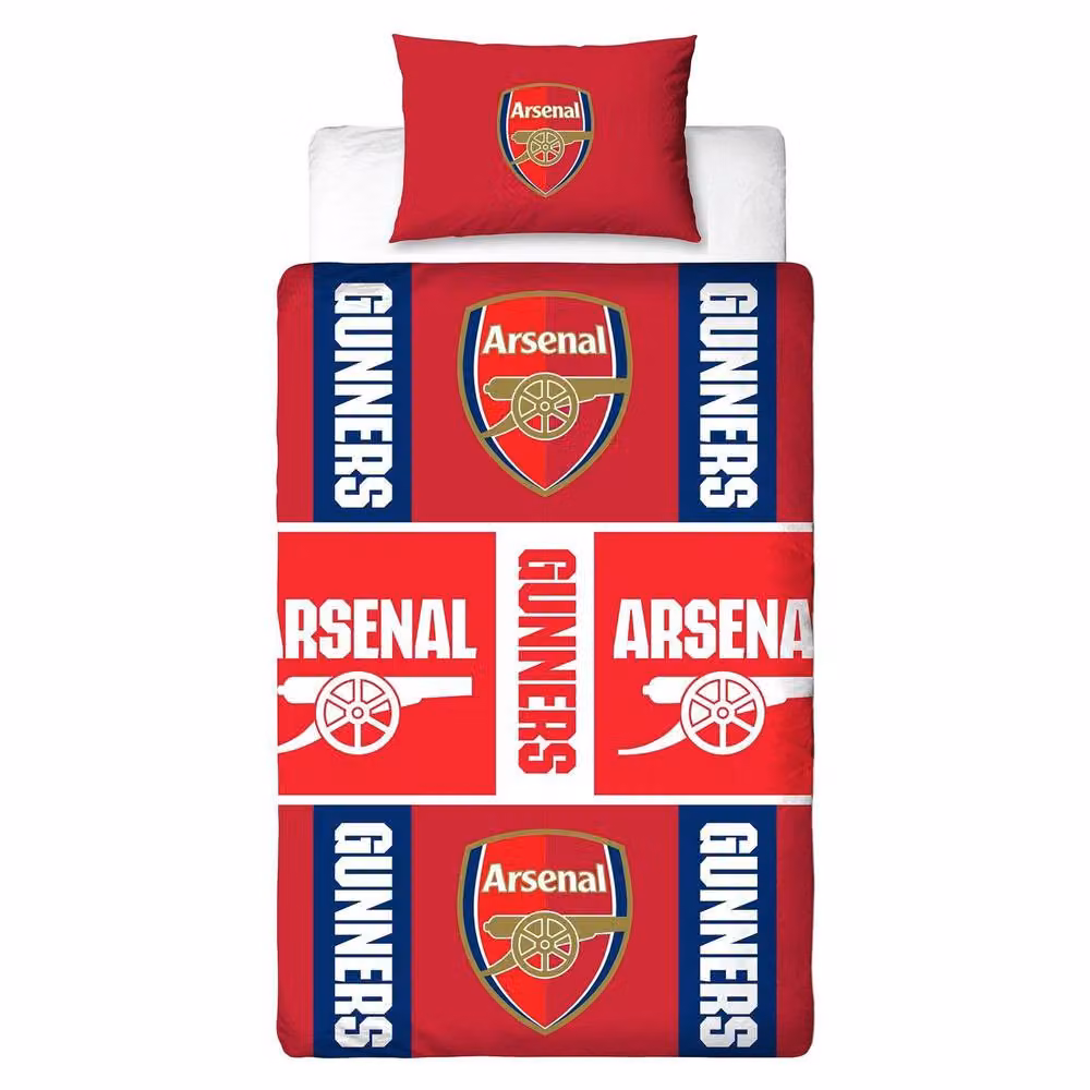 Arsenal FC Reversible Duvet Cover and Pillowcase Set in Red, W: 90 cm, H: 200 cm – 2