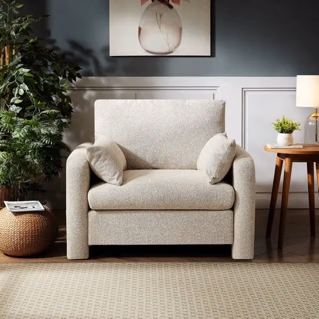 Artemis Home Shorewood Fabric Tub Armchair in Beige