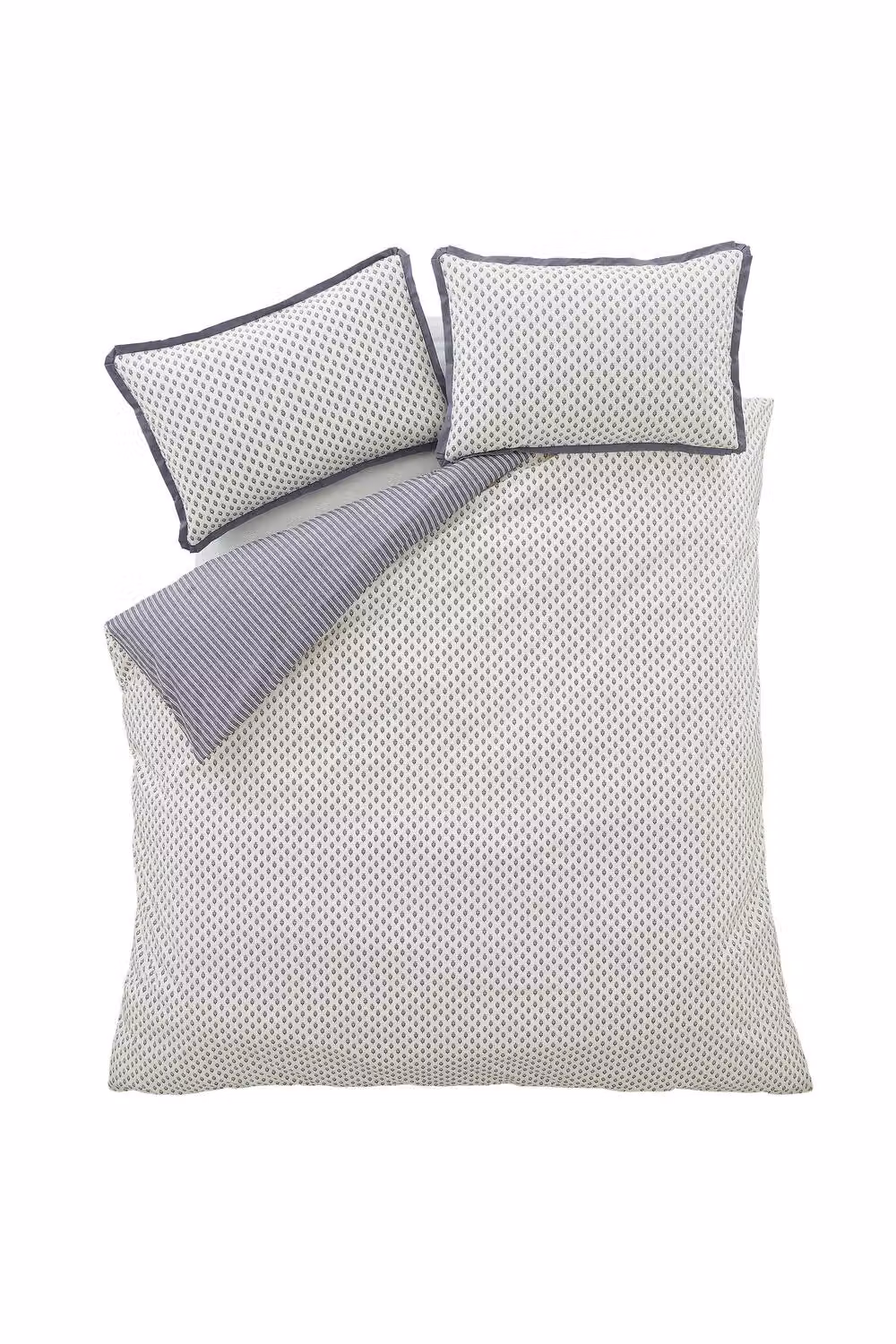 Bianca Amelie 200 Thread Count Cotton Percale Reversible Duvet Cover and Pillowcase Set in Blue, W/D/H: 220 x 240 x 180 cm – 4