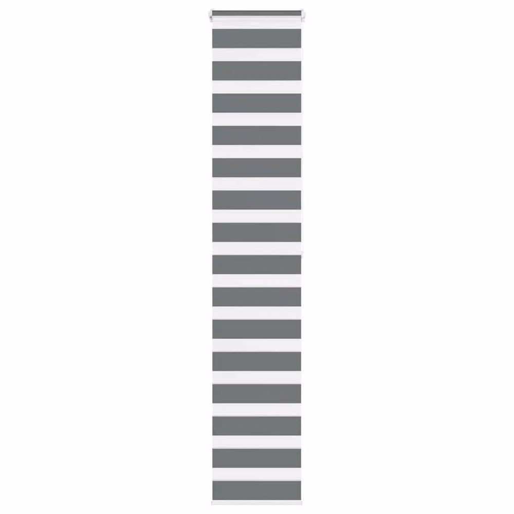 Berkfield Home Elegant Zebra Blind in Dark Grey, W: 40 cm, H: 200 cm, Polyester Fabric – 2