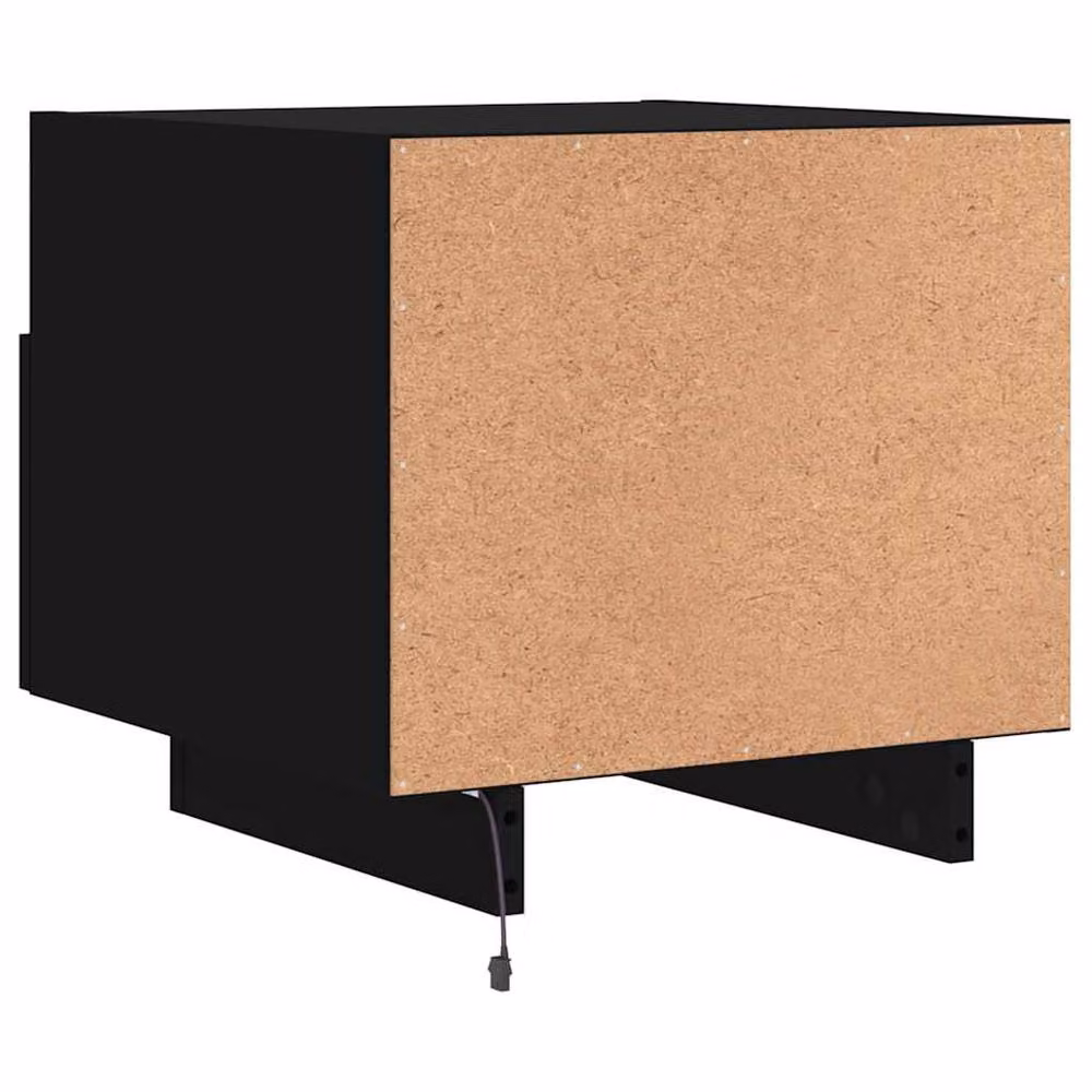 Berkfield Home Bedside Cabinet with Integrated LED Lights, Black, W: 40 cm, D: 39 cm, H: 37 cm – 6