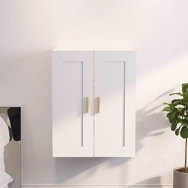 Berkfield Home White Wall Mounted Cabinet, W/D/H: 69.5 x 32.5 x 90 cm – 1