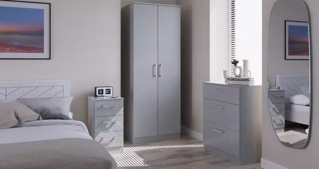 Swift Devon 3 Piece Bedroom Set in Dusk Grey