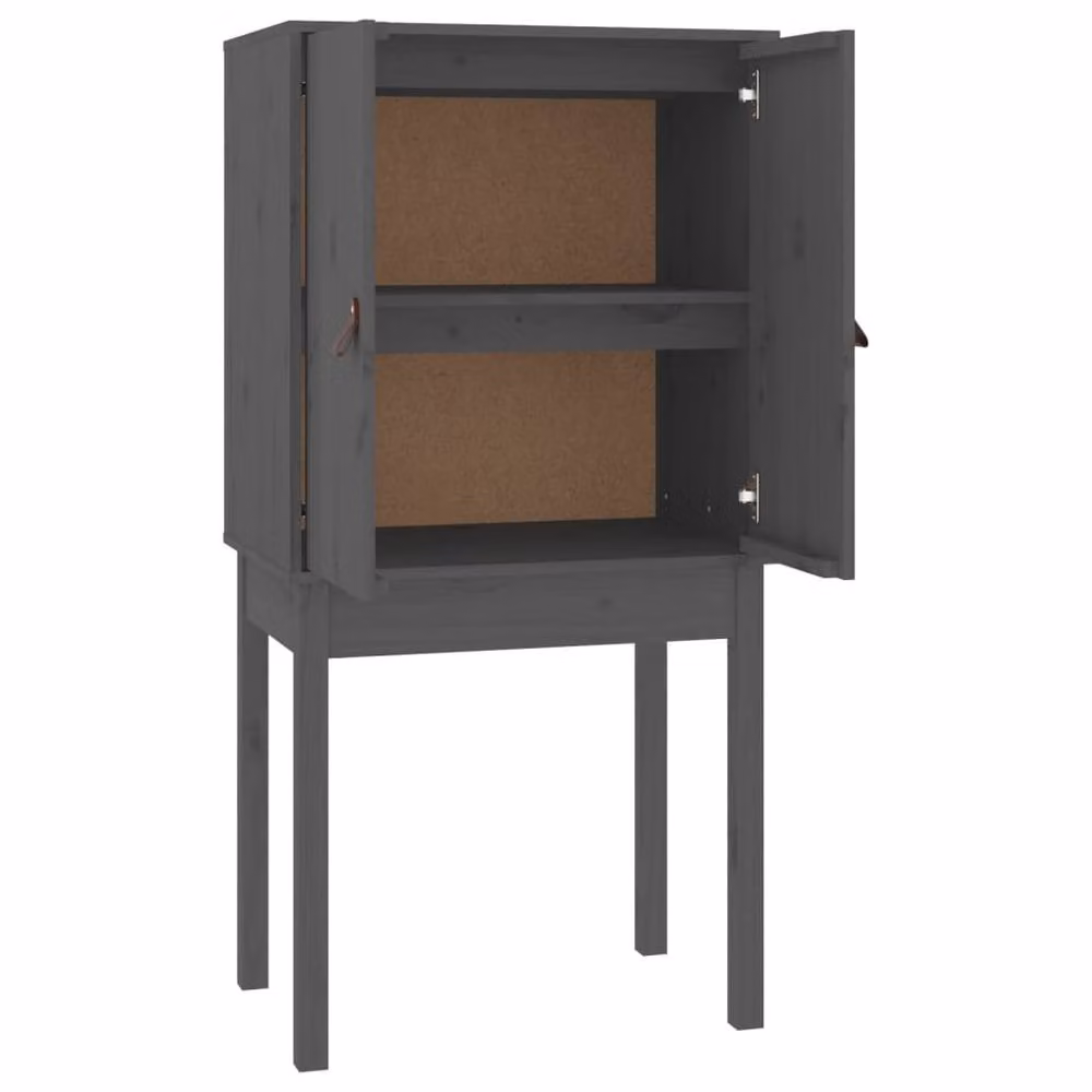 Berkfield Home Grey Solid Wood Pine Highboard W/D/H: 60 x 40 x 120 cm – 2