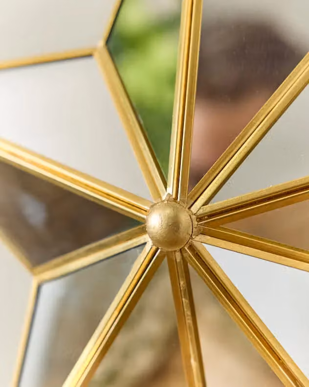 Dibor Gold Star Shaped Wall Mounted Mirror, H 35 cm x W 34 cm – 2
