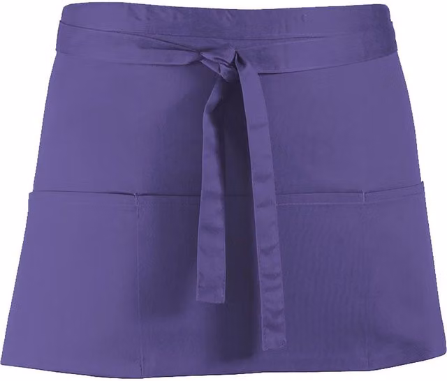 Premier Women's 3 Pocket Poly-Cotton Workwear Apron in Purple