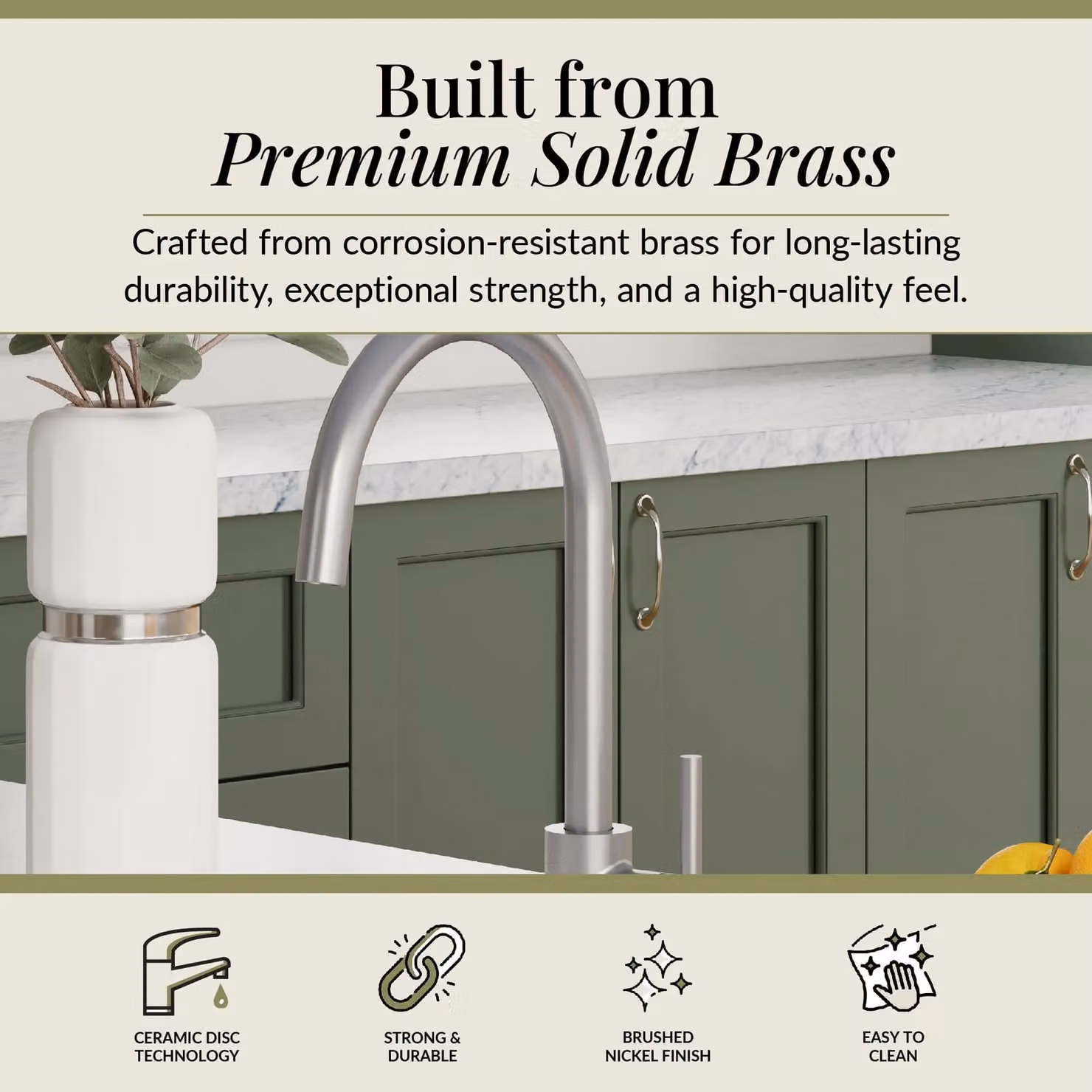 Balterley Lacerta Single Lever Kitchen Mono Mixer Tap in Brushed Nickel Silver – 2
