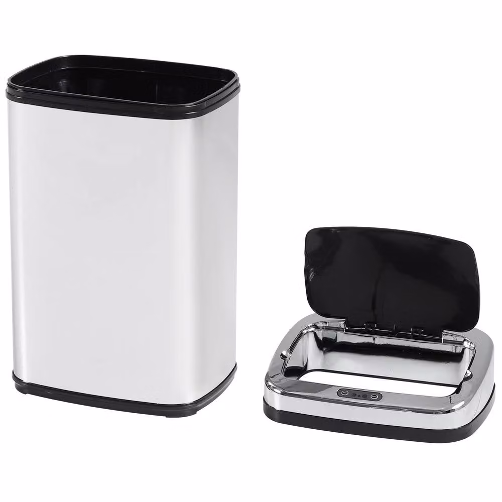 STILVORA 30L Sensor Bin with Motion Sensor Lid in Silver – 7