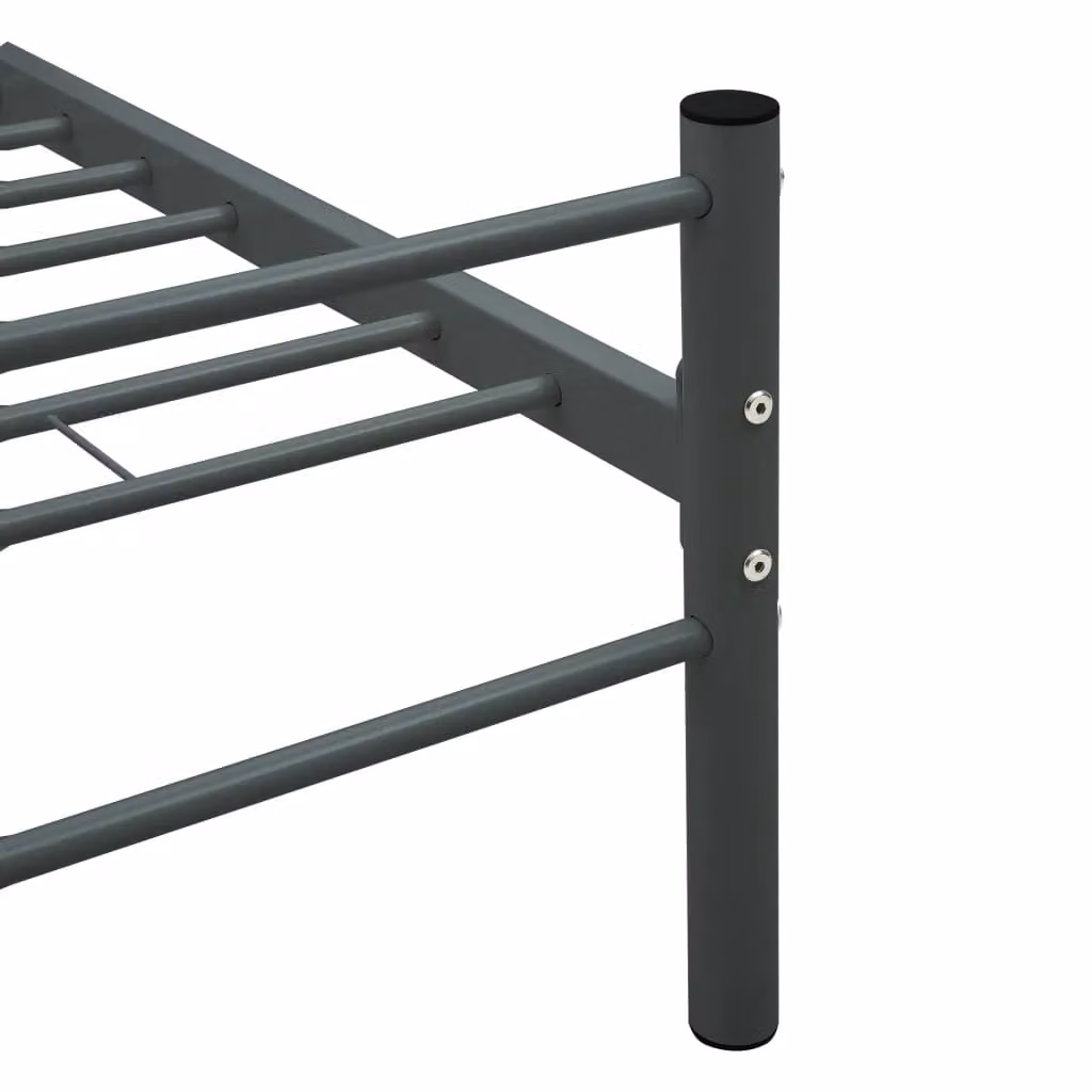 Berkfield Home Grey Metal Bed Frame W: 120 cm, D: 200 cm – 2
