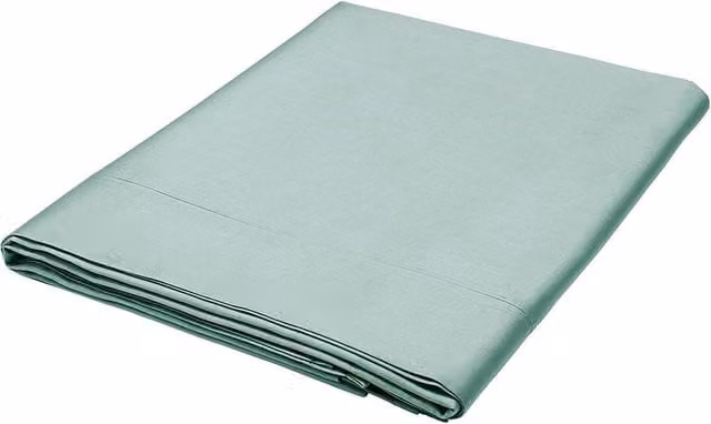 Bedeck of Belfast 1951 Luxury 400 Thread Count Cotton Mako Sateen Double Flat Sheet in Green, W/D/H: 140 x 200 cm – 1