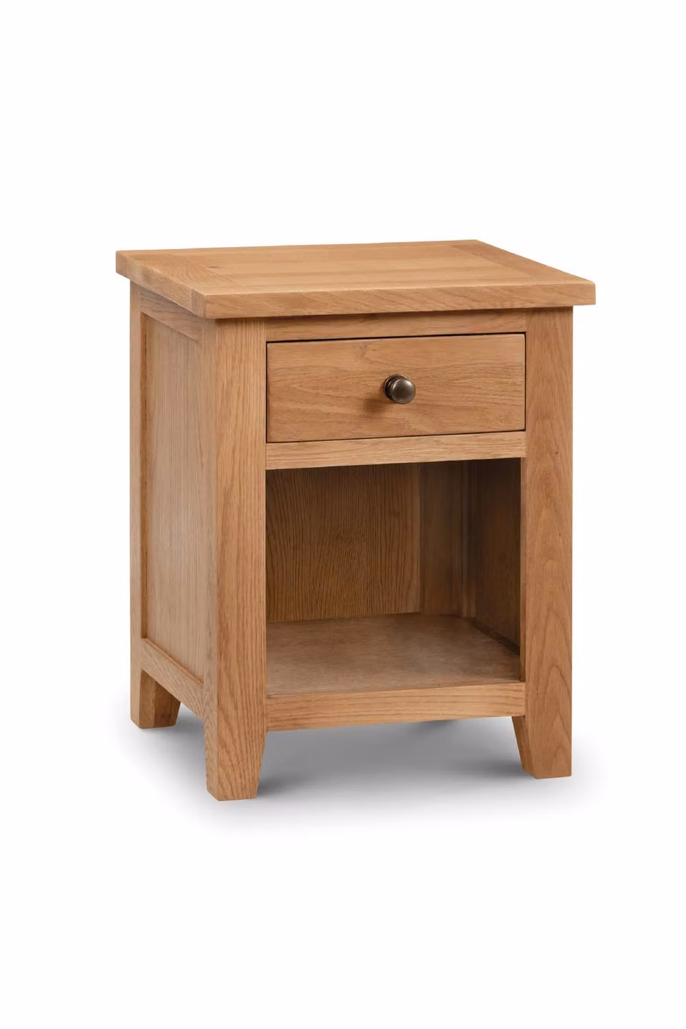 Julian Bowen Marlborough 1 Drawer Bedside Table in Brown Waxed Oak – 3