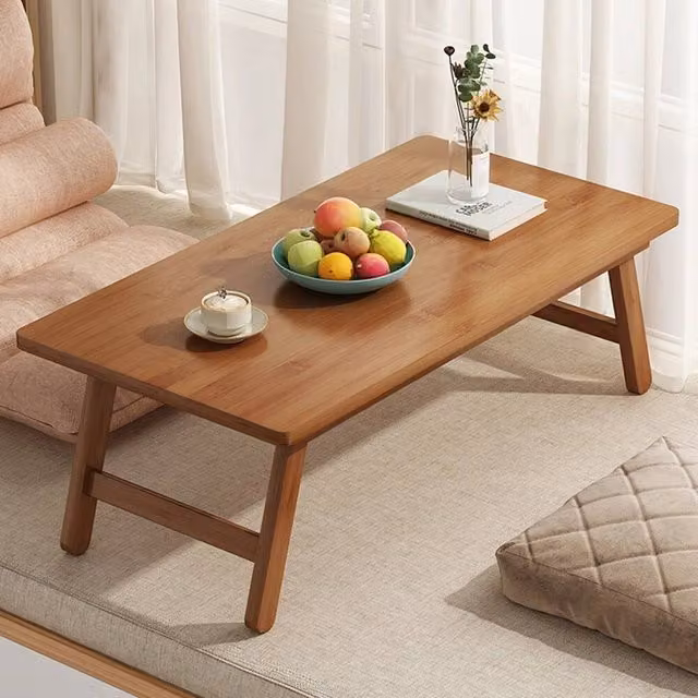 FORGEVIO Bamboo Folding Coffee and Tea Table in Brown – 1