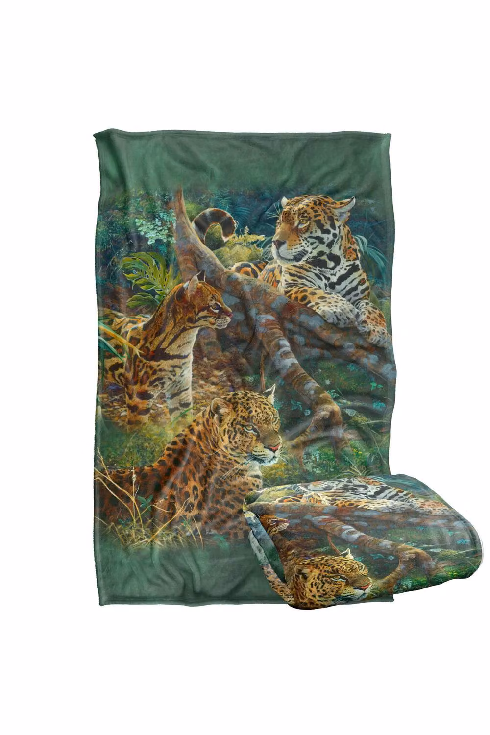 JQ Licensing Jungle Cats Leopards Silky Touch Super Soft Fleece Throw Blanket, Multicolour, W: 91 cm, D: 147 cm – 4
