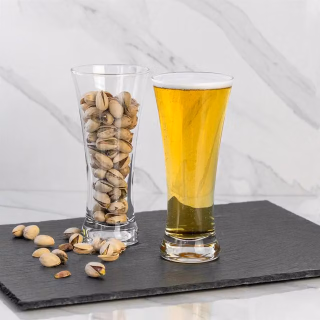 LAV Pack of 6 Transparent Beer Glasses, 380 ml