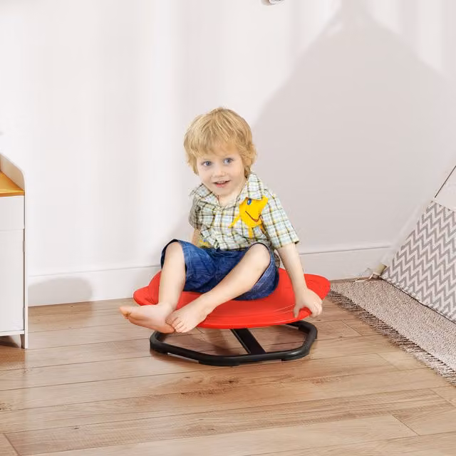 AIYAPLAY Planet-Shaped Sensory Spinning Chair for Children in Red