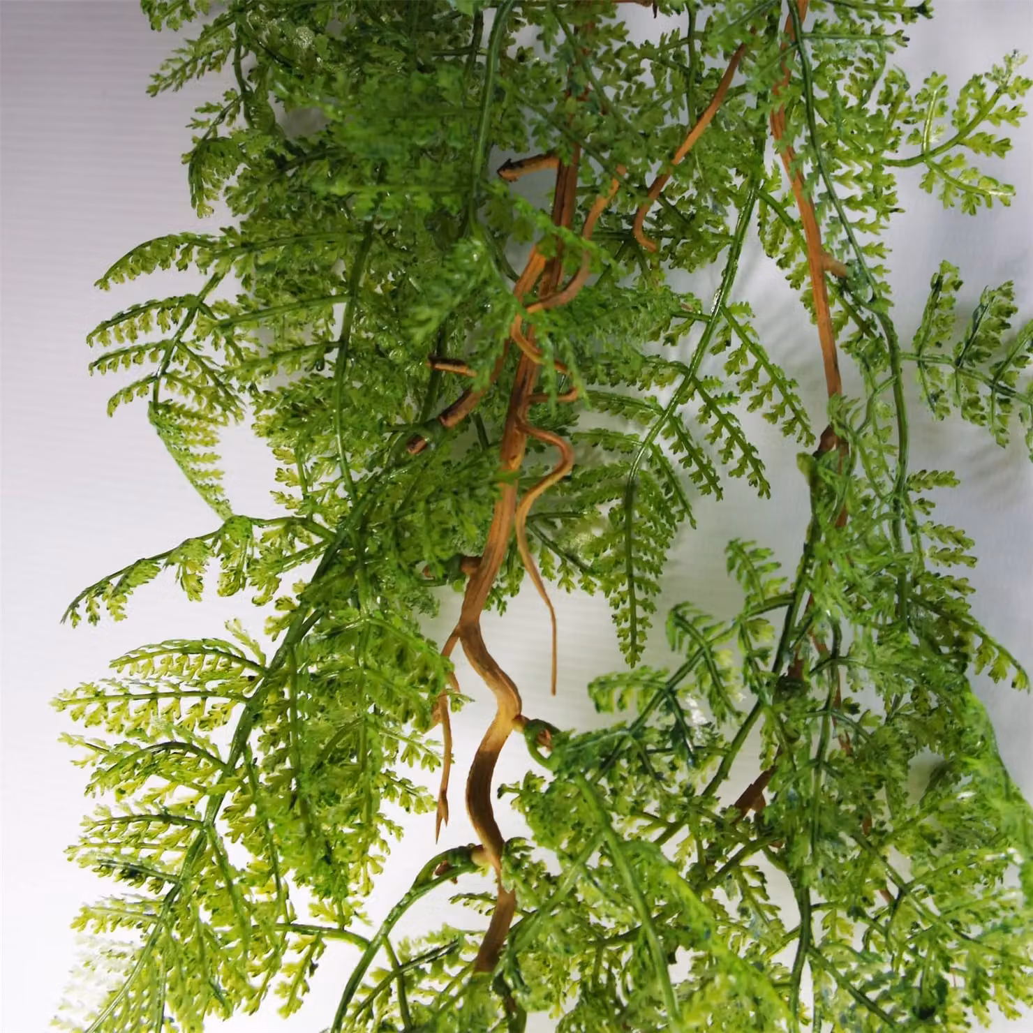 Leaf Design UK Artificial Hanging Maidenhair Fern Plant, Dark Green, Height: 100 cm – 3