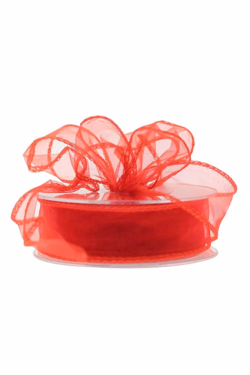KDMD Red Wired Chiffon Ribbon, 2 Pack (Width: 30 mm, Length: 20 m per roll) – 2