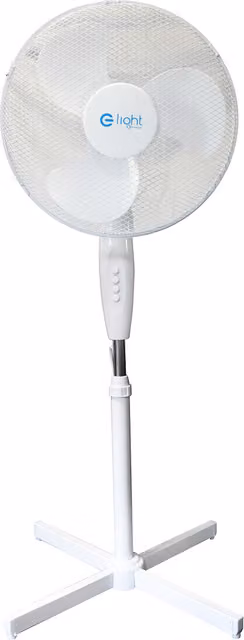 EKO-LIGHT 16 inch White Pedestal Fan with Oscillation