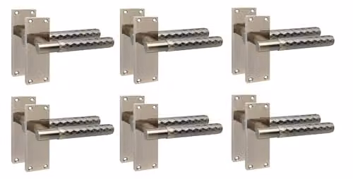 Golden Grace Knurled T-Bar Door Handles in Antique Brass, 6 Pairs